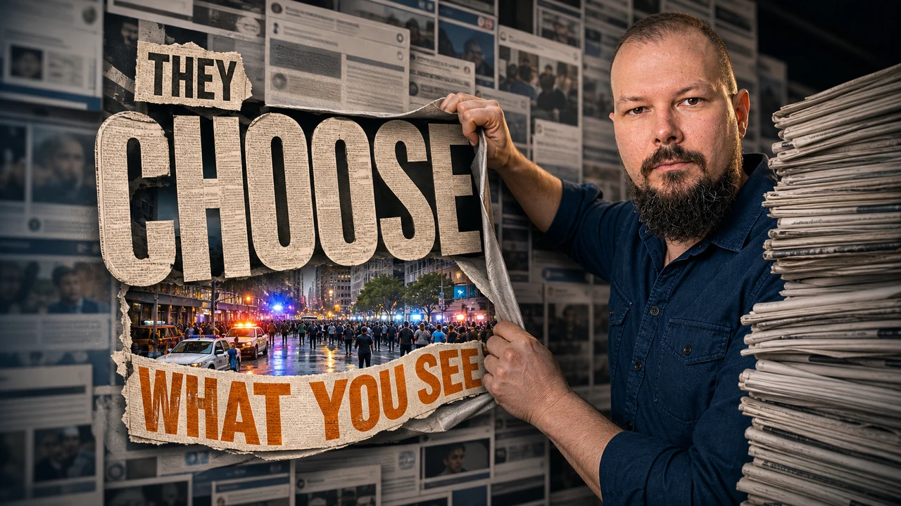 They Choose What You See YouTube thumbnail design about how media shapes perception