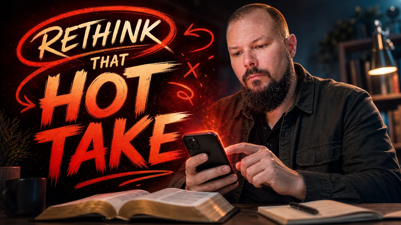 Rethink That Hot Take YouTube thumbnail design